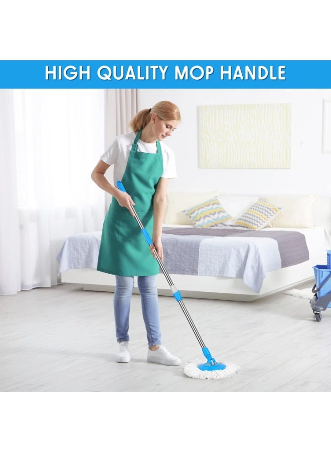 Rotating Spin Mop for Home Use – Microfiber Mop Head with Stainless Steel Adjustable Handle – Washable, Reusable, Flexible Base for Tight Corners, Furniture, Kitchens, Bathrooms & Living Rooms - Image 5